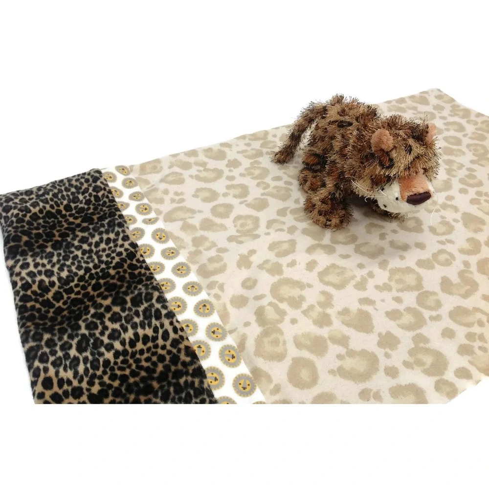 Novelty Flannel Pillowcase Bundle: African Savanah Cat Prints, Webkinz Leopard